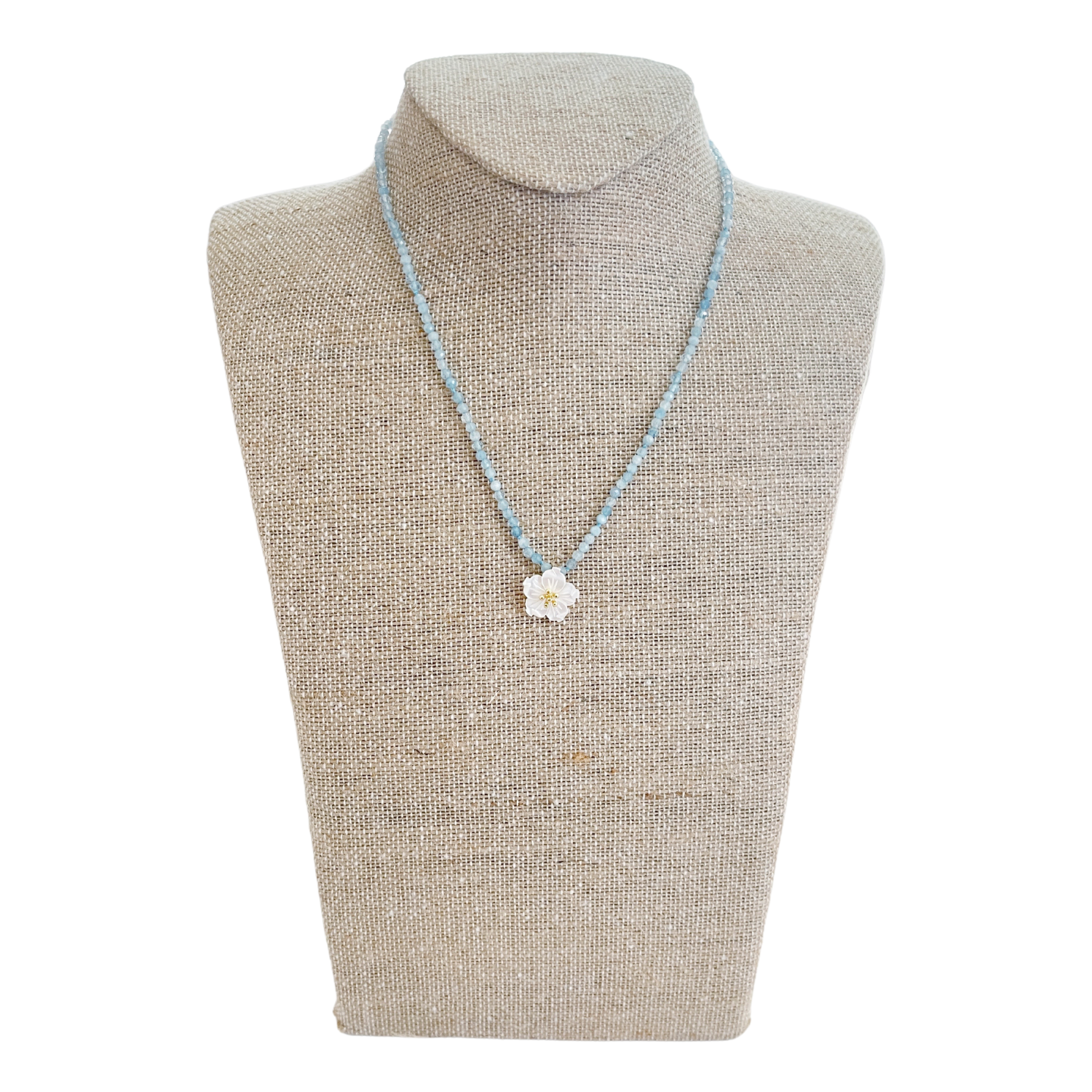 Azalea Necklace, Auqamarine