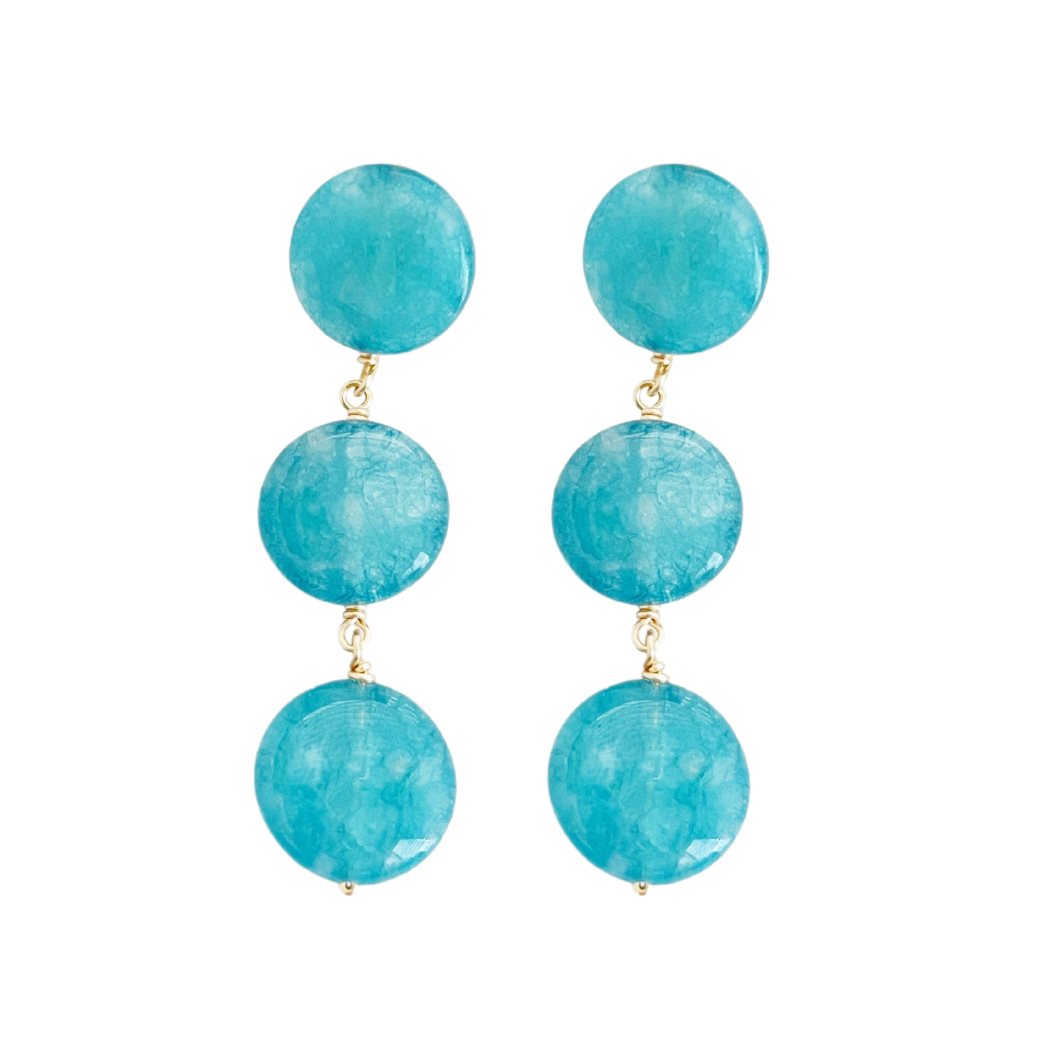 Dee Earring, Triple, Kyanite