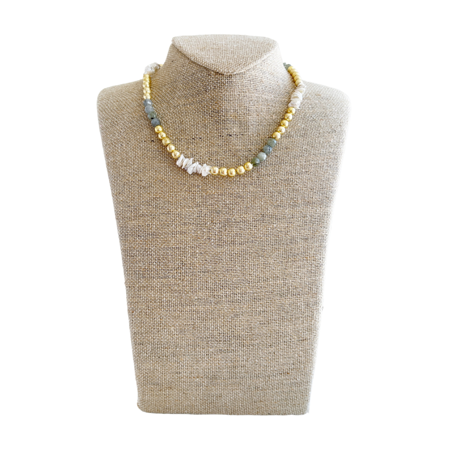 Jordan Necklace, Faceted Labradorite