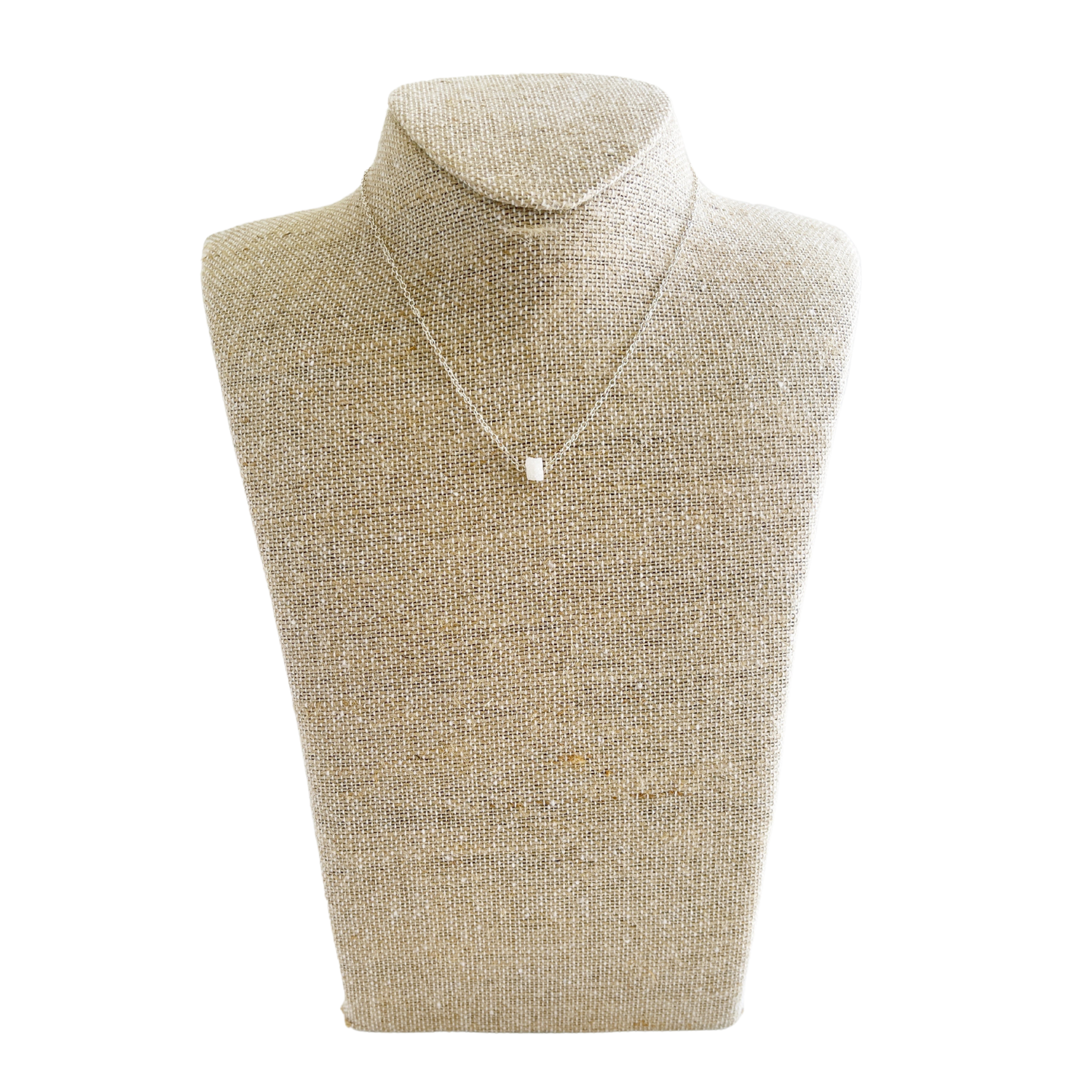Ike Necklace, White Druzy