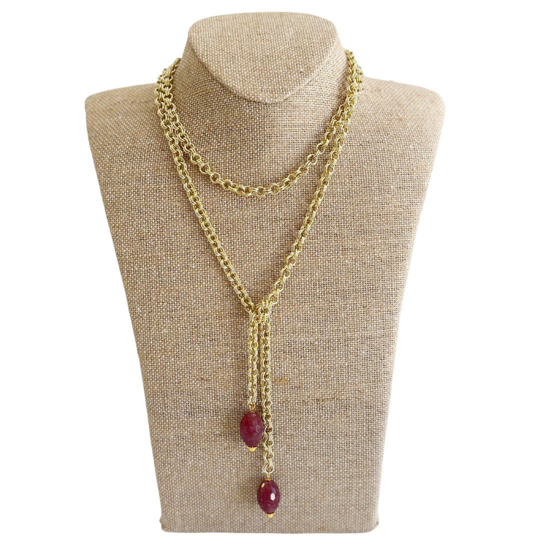 Claudia Lariat, Cherry Quartz