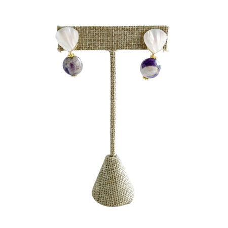 Claire Earring, Faceted Amethyst