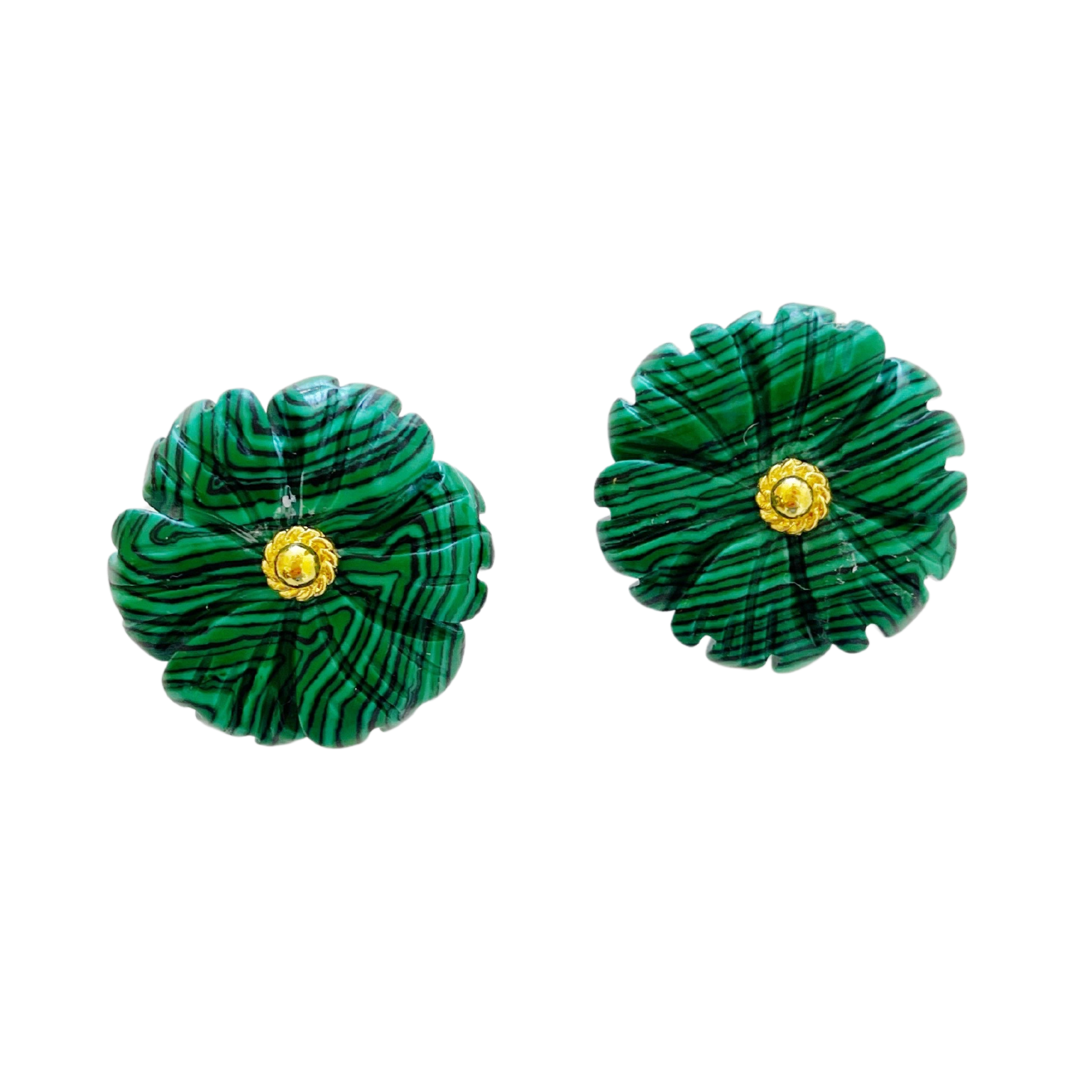 Azalea Earring, Malachite