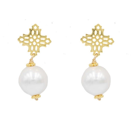 Harper Earring, Single Pearl