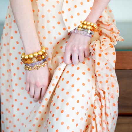 Pyron Bracelet, Orange Aventurine