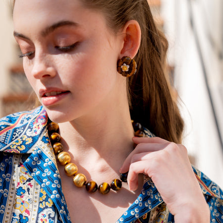 Collier Necklace, Tiger Eye