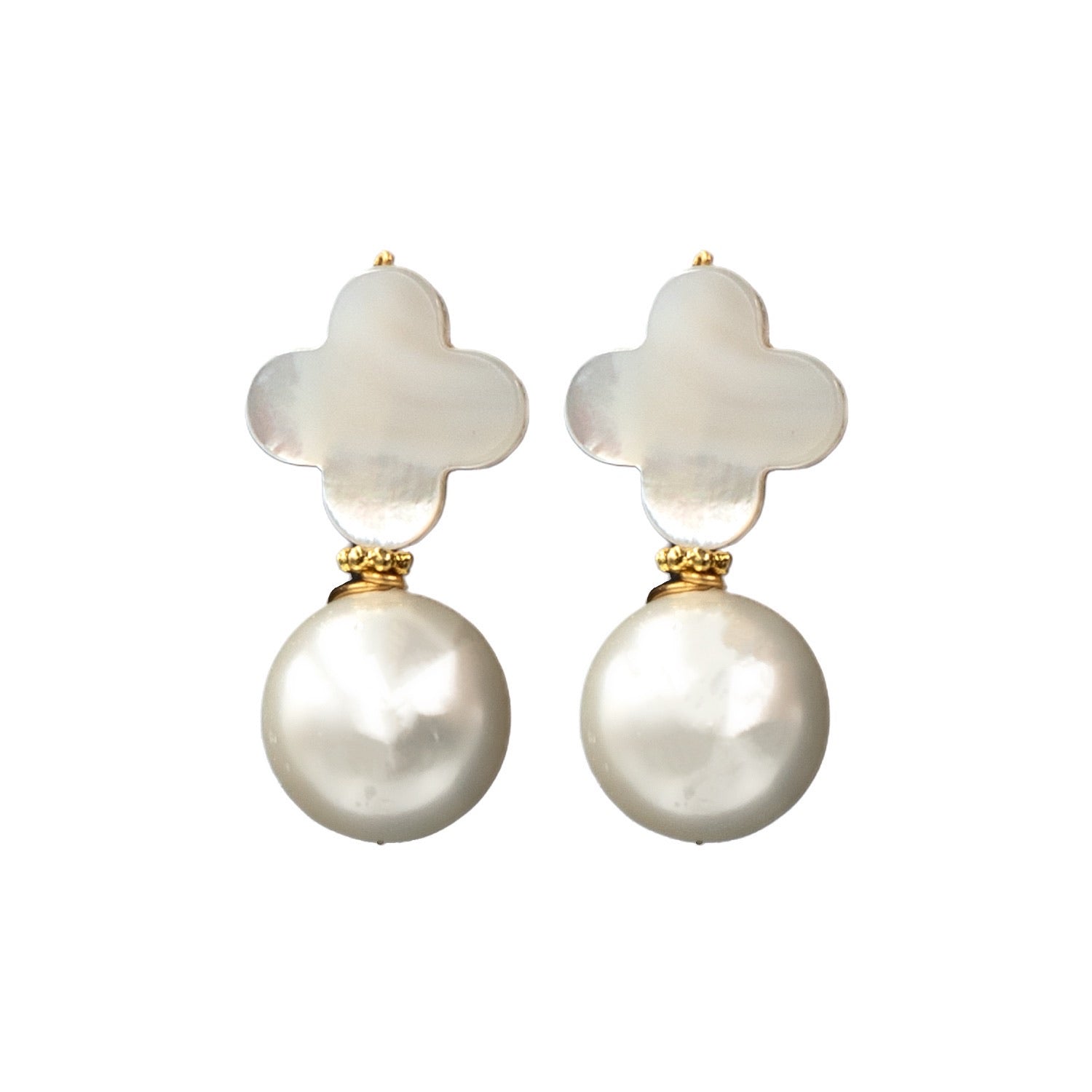Kacey Earring, White Pearl