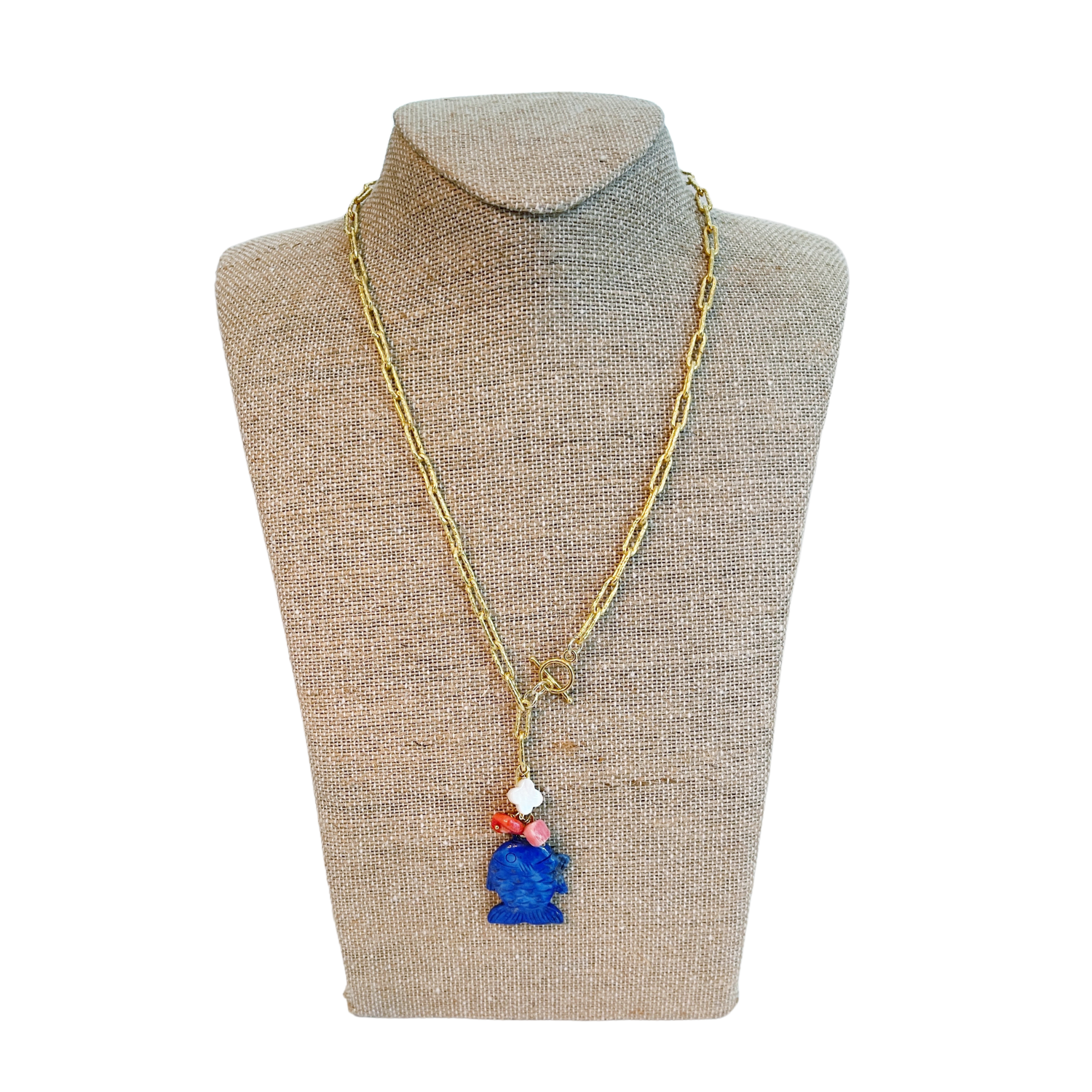 Limited Edition Necklace, Lapis Fish