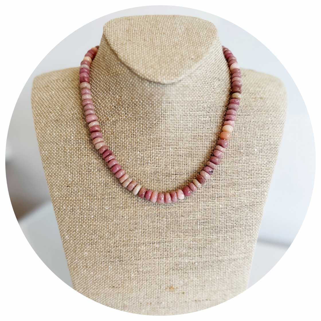 Keepsake Necklace, Rhodonite