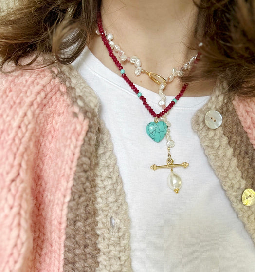 Michelle Necklace, Ruby Red