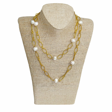 Lydia Chain and Pearl Necklace