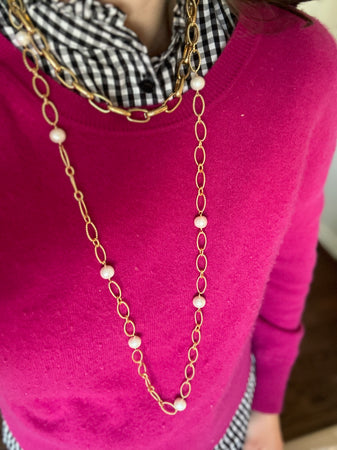 Lydia Chain and Pearl Necklace