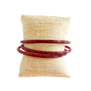 Greek Key Bangle, Red