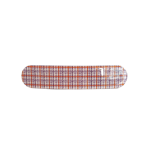 Red Houndstooth Acrylic Barrette