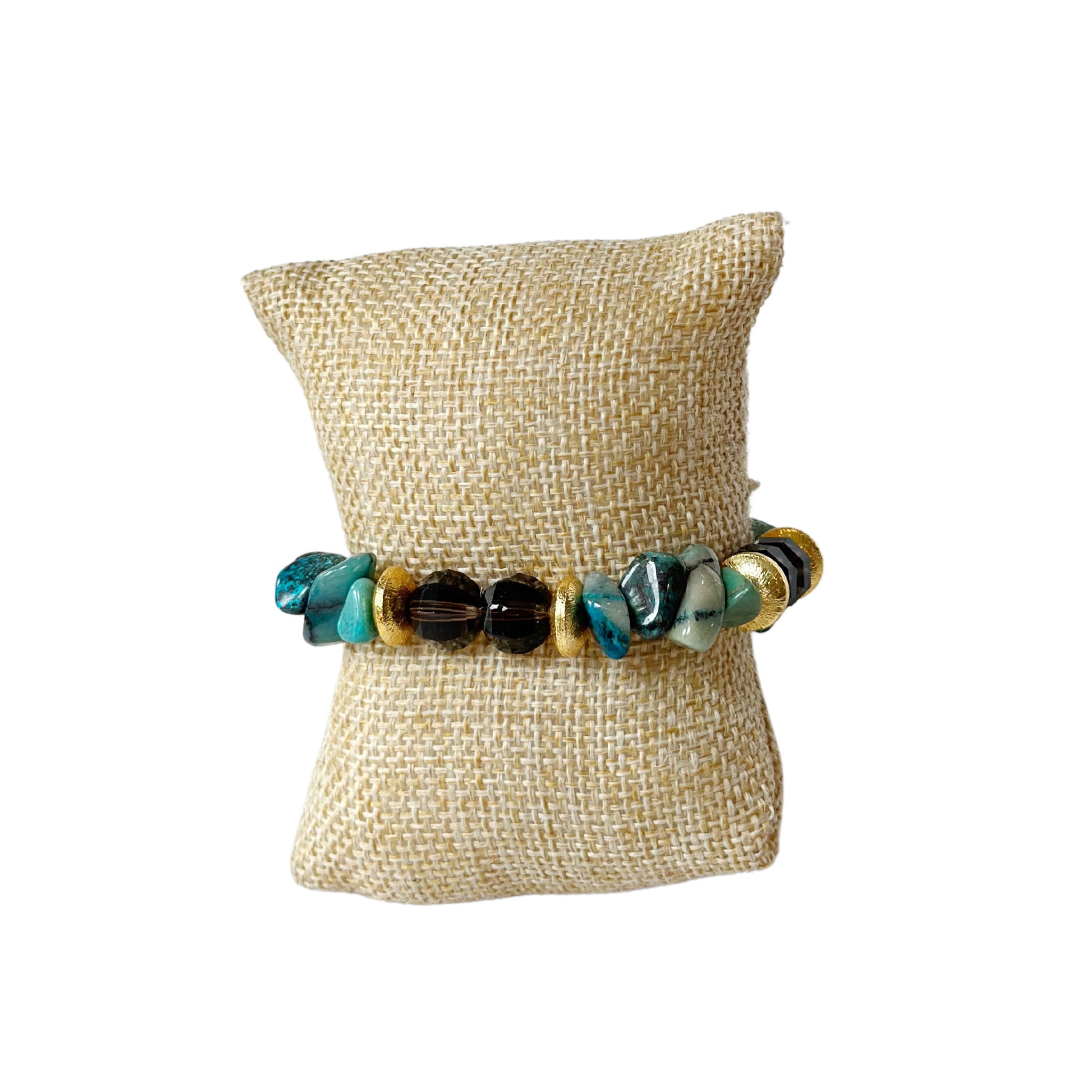Limited Edition Bracelet, Faceted Topaz and Turquoise Chip