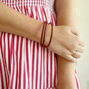 Greek Key Bangle, Red