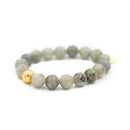 Brooke Bracelet, Gray Labradorite