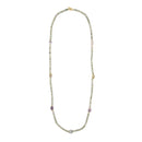 Cecilia Necklace, Green Rondelle and Fluorite Nugget