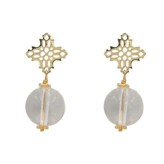 Harper Earring, Clear Quartz