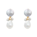 Georgia Earring, Gray and White