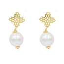 Harper Earring, Single Pearl