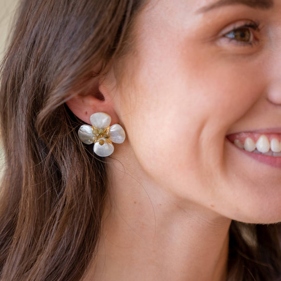 Poppy Earring, Moss