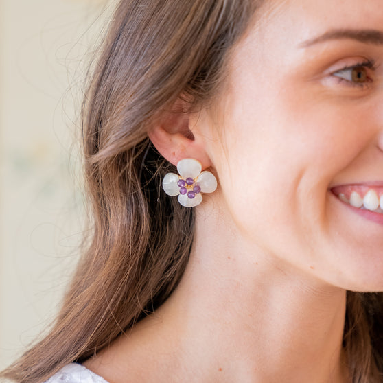 Poppy Earring, Amethyst