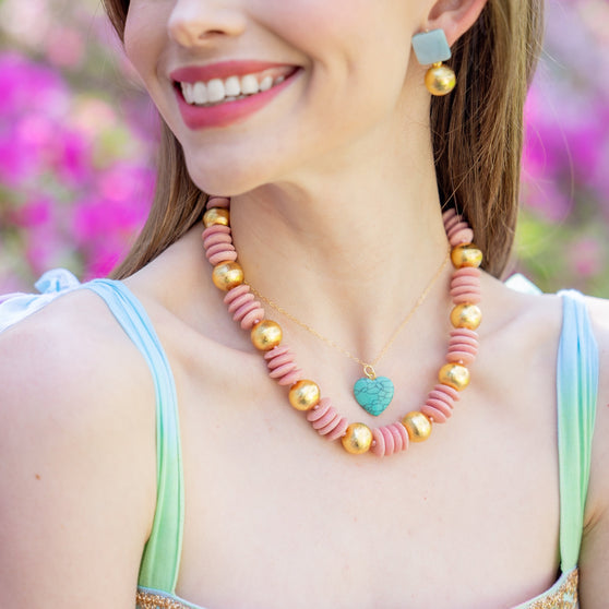 Heart Necklace Turquoise