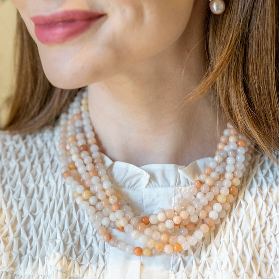 Murphy Necklace, Pink Aventurine