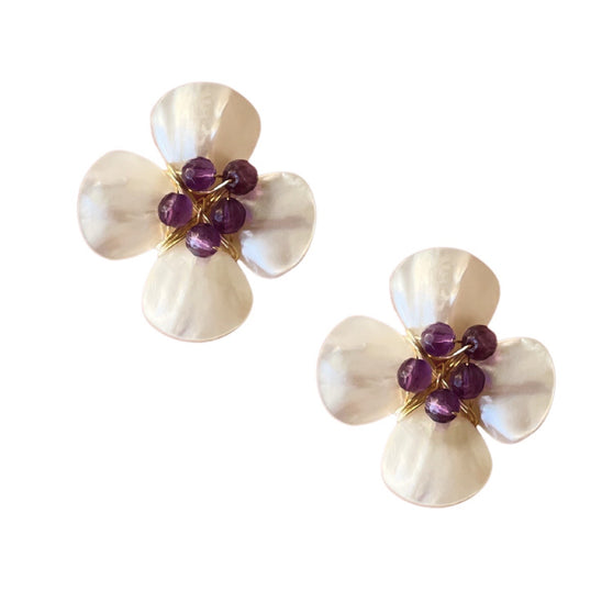 Poppy Earring, Amethyst