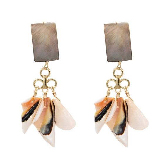 Maren Earring, Pink Shell