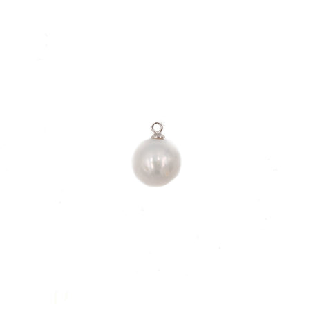 Alicia Necklace Charm, Freshwater Pearl, Silver