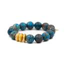 Sheldon Bracelet, Faceted Blue Calsilica