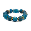 Wells Bracelet, Faceted Blue Calsilica