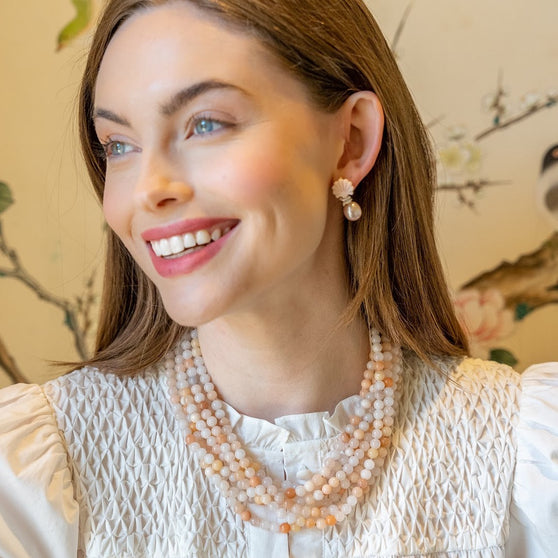 Murphy Necklace, Pink Aventurine