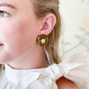 Azalea Earring, Tiger Eye, Large