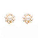 marie earring, single pearl 